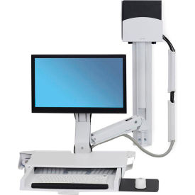 45-272-216 StyleView Sit-Stand Combo System with Worksurface, White