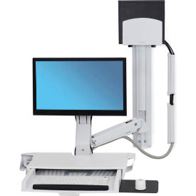 45-270-216 StyleView Sit-Stand Combo System with Worksurface, White