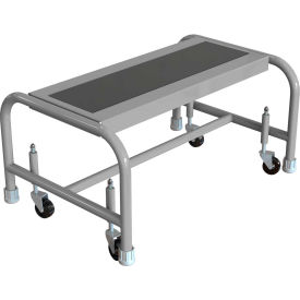 Mobile Steel Step Stand w/ Solid Anti-Slip Top Step & 24"W Platform