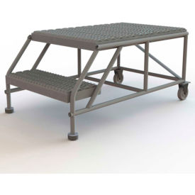 Mobile Work Platform 24"W x 36"L, No Handrails, Gray