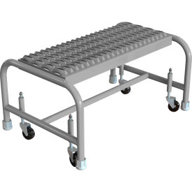 Mobile Steel Step Stand w/ Grip Strut Top Step & 24"W Platform - WLSR001242