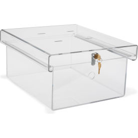 X-Large Acrylic Refrigerator Lock Box, Keyed Alike, Clear