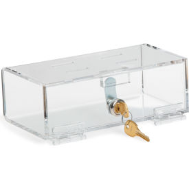 Single Lock Acrylic Refrigerator Lock Box, Keyed Differently, Clear