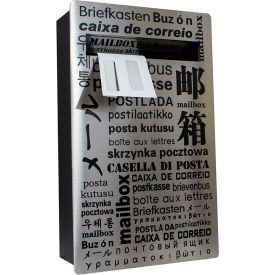 Winfield Series Verse Wall Mount Locking Mailbox Black With Stainless Steel