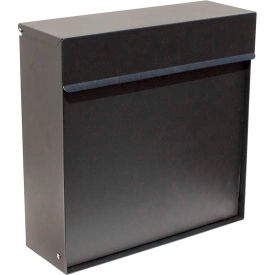 Covina Wall Mount Locking Mailbox Black