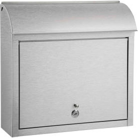 Compton Wall Mount Locking Mailbox Stainless steel
