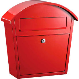 Ridgeline Wall Mount Locking Mailbox Red