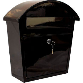 Ridgeline Wall Mount Locking Mailbox Black