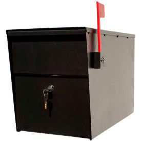Locking Mailbox - 10"W x 19-1/2"D x 15"H Black