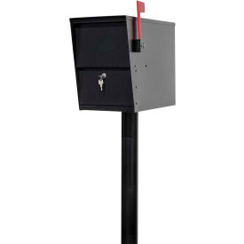 Locking Mailbox, 10"W x 19-1/2"D x 15"H with 48"H In-Ground Post