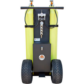 2-Cylinder MULTI-PAK LG Cylinder Air Cart, 4 Outlets, 5000 PSI, Alarm Whistle