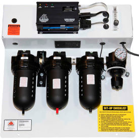 100 CFM Grade-D Breathing Air Panel, 4 Outlets, Schrader Fitting