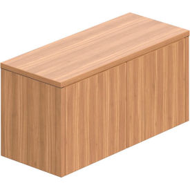 Wall Mounted Cabinet, 36"W x 15"D x 17"H Walnut