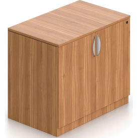 Storage Cabinet with Lock, 36"W x 22"D x 29-1/2"H, Walnut