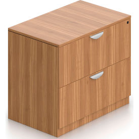 Two Drawer Lateral File in Walnut - Executive Modular Furniture