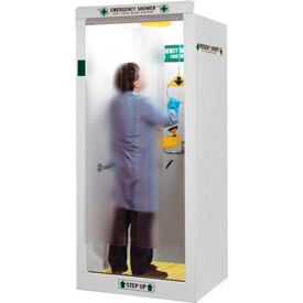 Emergency/Shower Decontamination Booth with Finished Side Panels, 40"W x 37"D x 93"H