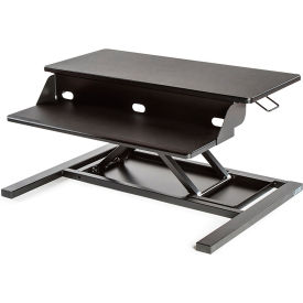 32" Two-Tier Pneumatic Standing Desk Converter - Black