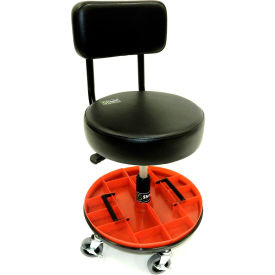 Mechanics Stool w/Removable Tool Tray, 300 lb. Cap., Adj. Height 18-1/2" - 22"