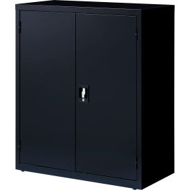 Counter Height Cabinet with 3 Shelf, 36"W x 18"D x 42"H, Black, All-Welded