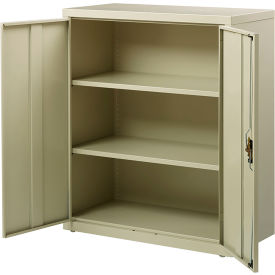 Counter Height Cabinet with 3 Shelf, 36"W x 18"D x 42"H, Putty, All-Welded