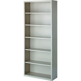 6 Shelf Bookcase 34-1/2"W x 13"D x 82"H, Gray