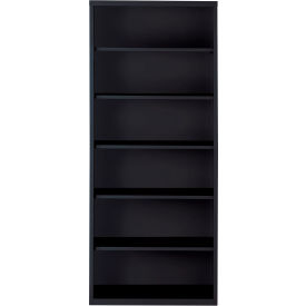6 Shelf Bookcase 34-1/2"W x 13"D x 82"H, Black