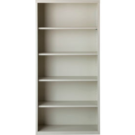 5 Shelf Bookcase 34-1/2"W x 13"D x 72"H, Gray