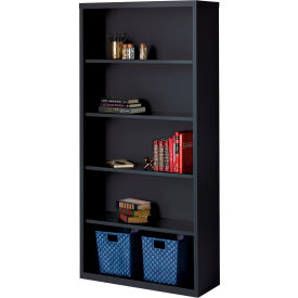 5 Shelf Bookcase 34-1/2"W x 13"D x 72"H, Black