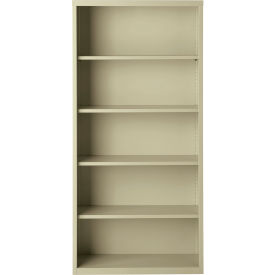 5 Shelf Bookcase 34-1/2"W x 13"D x 72"H, Putty