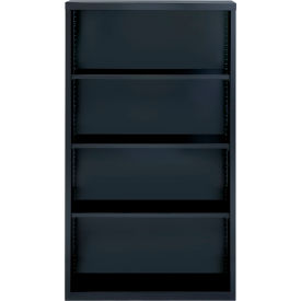 4 Shelf Bookcase 34-1/2"W x 13"D x 60"H, Black