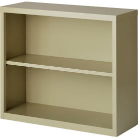 2 Shelf Bookcase 34-1/2"W x 13"D x 30"H, Putty