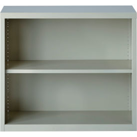 2 Shelf Bookcase 34-1/2"W x 13"D x 30"H, Gray