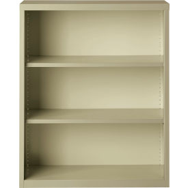 3 Shelf Bookcase 34-1/2"W x 13"D x 42"H, Putty