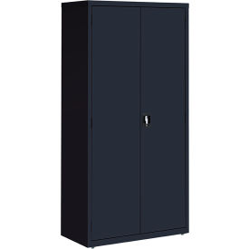 Deluxe Storage Cabinet with 5 Shelves, 36"W x 18"D x 72"H, Black, All-Welded