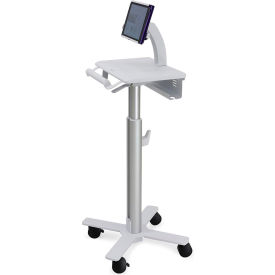 StyleView SV10 Non-Powered Tablet Cart, White/Aluminum