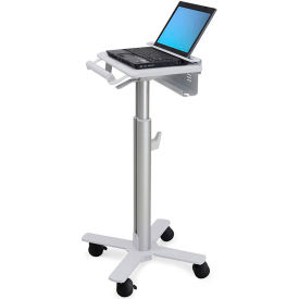 StyleView SV10 Non-Powered Laptop Cart, White/Aluminum