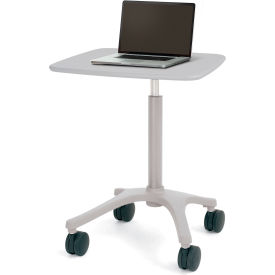 Zido 22"W Adjustable-Height Laptop Cart, Cool Gray