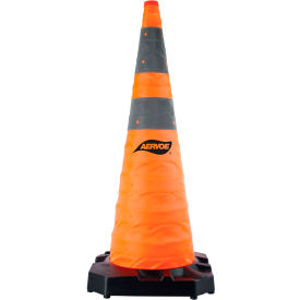 36" HD Collapsible Safety Cone With LED Light, Weighted Base, Pack Of 6