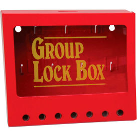Metal Wall Mounted Lock Box, Steel, 8"W x 7"H