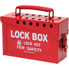13 Lock Portable Metal Lock Box, Steel, 9" x 6"