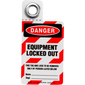 105722 Padlock Tag- Danger Equipment Locked Out, HD Polyester, 3"W x 3"H, 1/Each