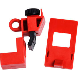 120/277 Volt Clamp-On Circuit Breaker Lockout, Polypropylene, 15/16"W x 2-3/16"H
