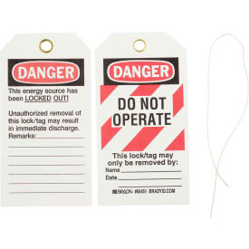 Lockout Tag- Danger Do Not Operate, 2 Sided, Cardstock, 25/Pack