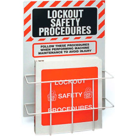 Lockout Procedure Station With Binder, Polystyrene, 14"W x 20"H
