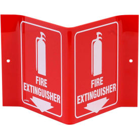 Fire Extinguisher "V" Sign, 2 Sided, Acrylic, 8"W x 6"H
