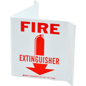 Fire Extinguisher "V" Sign, 2 Sided, Polystyrene, 10"W x 5.5"H