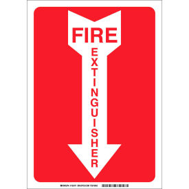 Fire Extinguisher Sign, Polystyrene, 7"W x 10"H