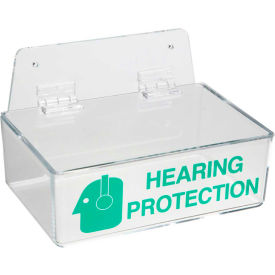2019L Hearing Dispenser With Lid, Acrylic, 9"W x 3"H