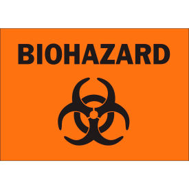 Biohazard (Bloodborne Pathogen) Sign, Polyester, 5"W x 3.5"H