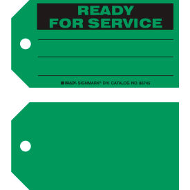 Ready For Service Tag, 100/Pkg, Cardstock, 5-3/4"W x 3"H